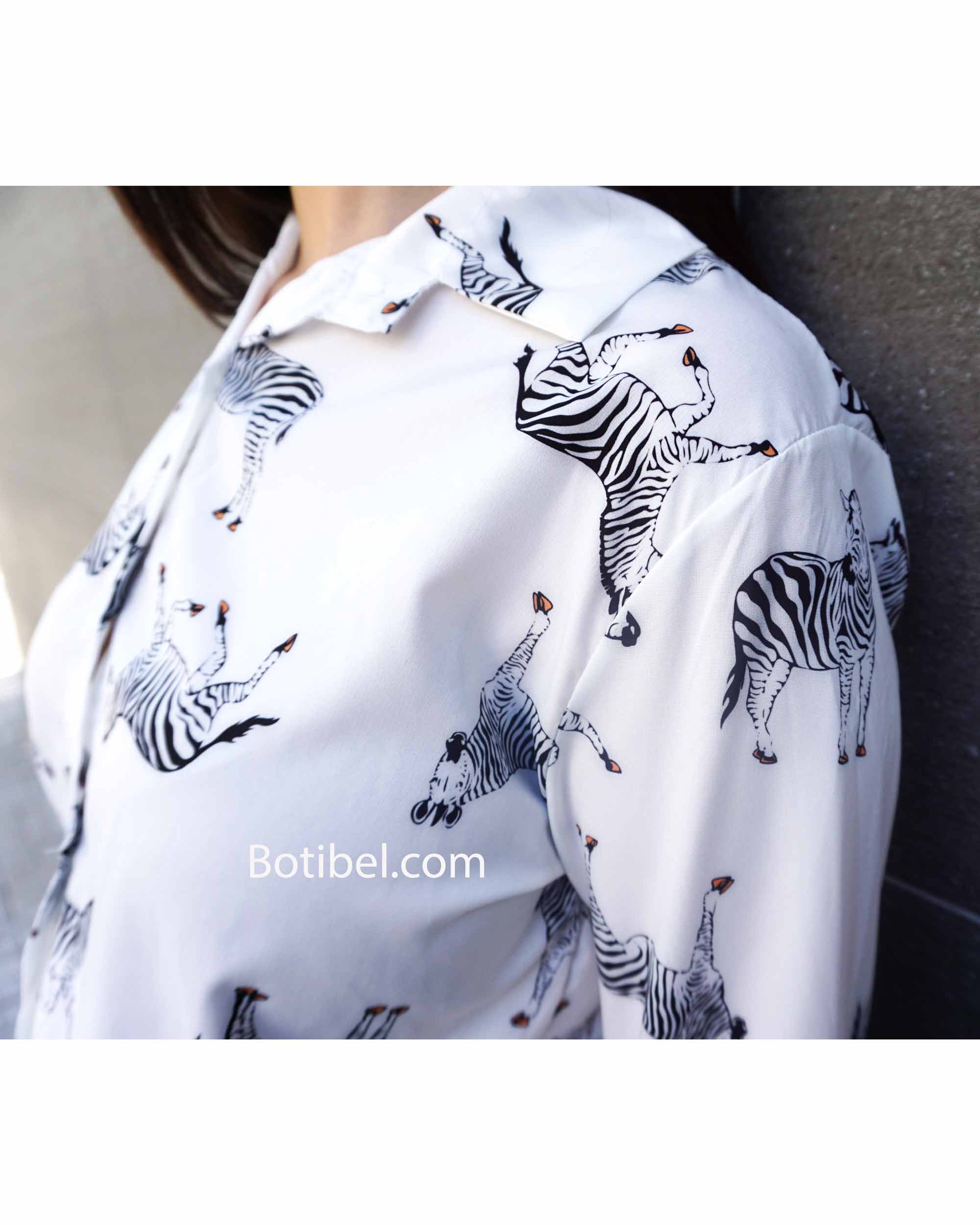 camisa-cebra-blanca-abotonada-manga-larga-zara Botibel.com